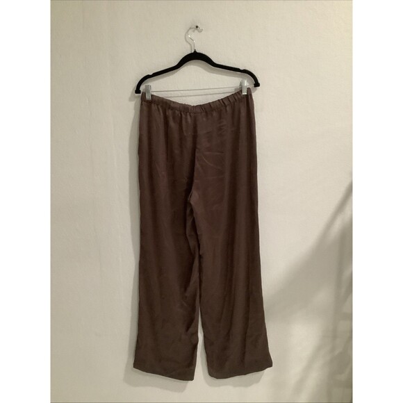 Banana Republic Silky Wide Leg Pants Drawstring Waist Medium Brown NWT - Picture 8 of 8